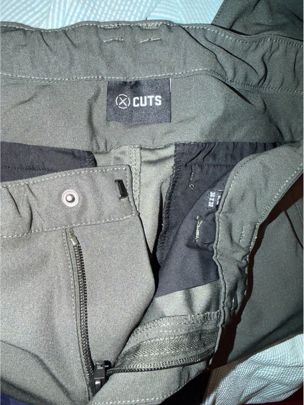 Cuts Clothing AO Versaknit Pants Men's 34x32 Chino Slim Stretch Olive Dark